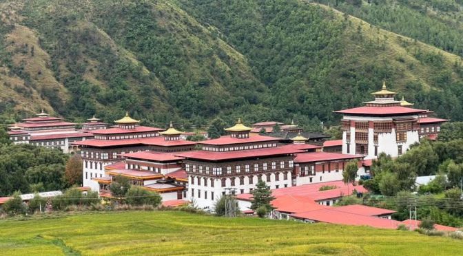 Tashichho Dzong in Thimphu, Bhutan