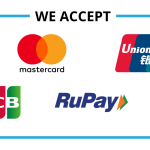 Payment methods accepted by Ling Travel Bhutan including Visa, MasterCard, American Express, UnionPay, JCB and RuPay